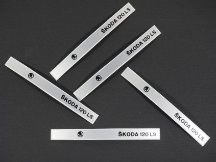 ŠKODA 120 ITES - ZADNÍ ČELO - STŘÍBRNÁ+ČERNÝ NÁPIS