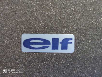 ELF - stříbrná samolepka