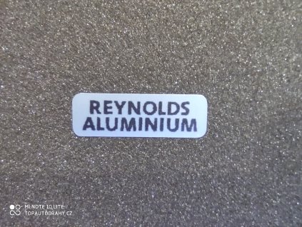 Reynolds Aluminium - stříbrná+černý  samolepka