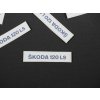 KOPIE SAMOLEPKY PRO ŠKODU 120 ITES - SPZ - PAPÍR+MODRÝ NÁPIS