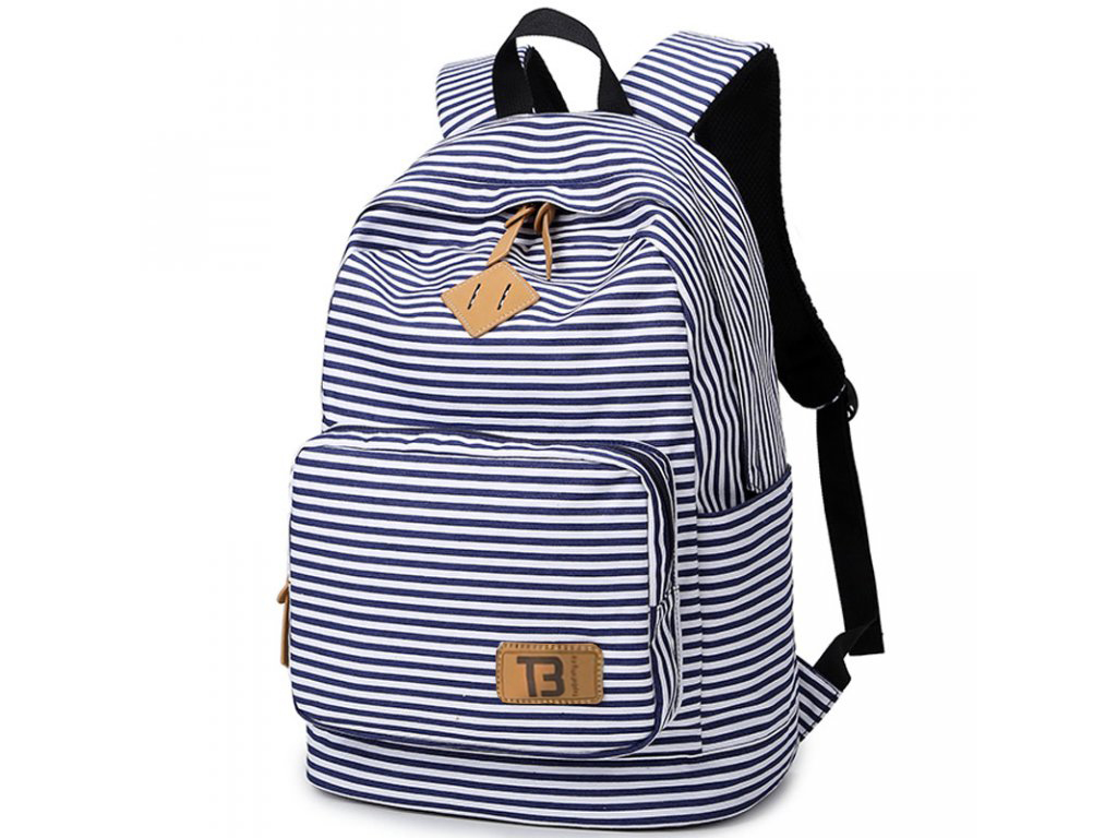 Levně TopBags Canvas Batoh Canvas TopBags Stripe Modrý 19 l