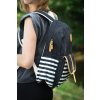 Batoh Canvas TopBags Stripes with pocket  Černý 18 l