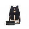 1157 4 1157 1 batoh canvas stripes with pocket cerny 18 l
