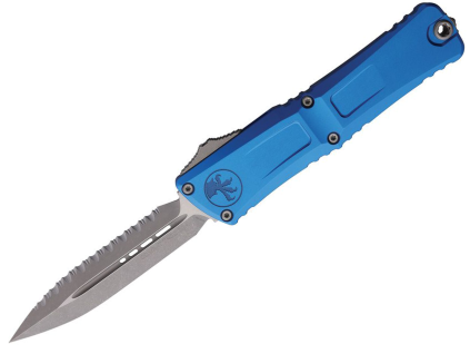 Microtech Combat Troodon Gen III D/E Blue Apocalyptic Full Serrated 1142-12 APBL