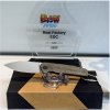 We Knife Shakan Golden Satin Polished Patterned Titanium WE20052C-2