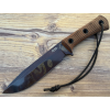 TRC Knives Apocalypse Post Apocalyptic Torched Natural Canvas Micarta