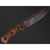 TRC Knives Apocalypse Post Apocalyptic Torched Natural Canvas Micarta