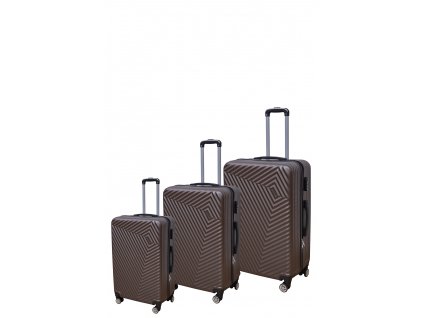 88 set cestovnych kufrov squareshine hnedy darcek v hodnote 20 eur