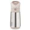 b. box termoska na pití s brčkem 350ml - béžová