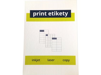 Samolepicí papírová A4 archová etiketa 25,4x10 mm / balení 100 ks