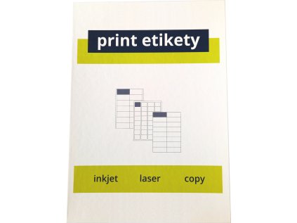 Samolepicí papírová A4 archová etiketa 64x21 mm / balení 100 ks