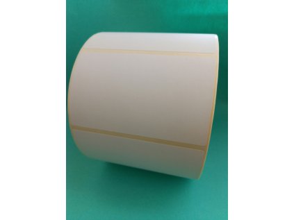 Samolepicí papírová termo etiketa s lepidlem s nízkou lepivostí 108x65 mm / lepidlo nepermanentní / dutinka průměr 76 mm / na roli 1500 ks