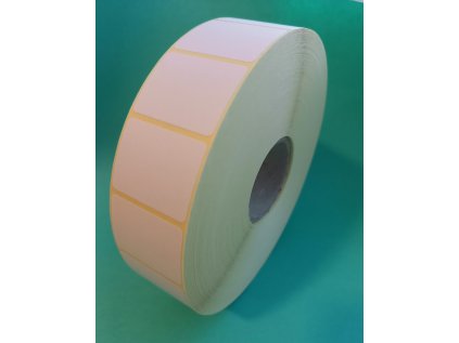 Samolepicí papírová etiketa se standardním lepidlem 32x25 mm / lepidlo permanentní / dutinka průměr 40 mm / na roli 4000 ks
