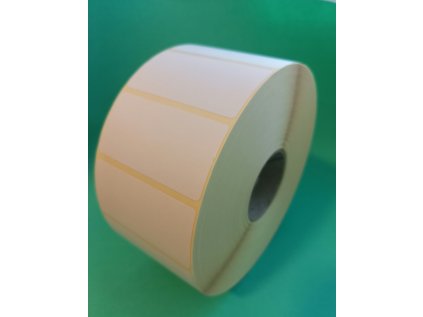 Samolepicí papírová etiketa se standardním lepidlem 60x30 mm / lepidlo permanentní / dutinka průměr 40 mm / na roli 3000 ks