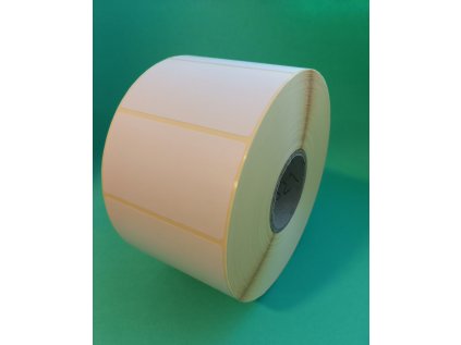 Samolepicí papírová etiketa se standardním lepidlem 68x38 mm / lepidlo permanentní / dutinka průměr 40 mm / na roli 2000 ks