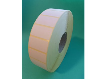 Samolepicí papírová etiketa se standardním lepidlem 50x70 mm / lepidlo permanentní / dutinka průměr 40 mm / na roli 1000 ks