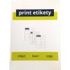 Samolepicí papírová A4 archová etiketa 64x21 mm / balení 100 ks