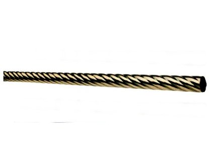 Tyč kovová Twisted dĺžka 1,8 m priemer 25mm