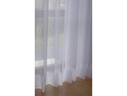 Záclona s ozdobným spodným lemom (Dĺžka 270, Šírka 250)