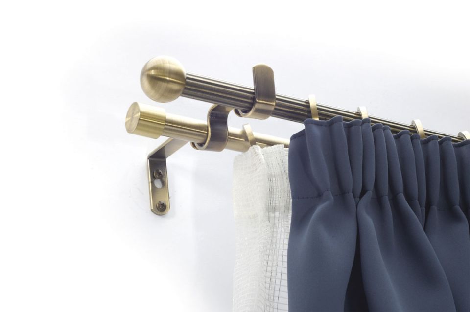 Držiak ohnutý na dve tyče /pár/ Garníže farba: Antik