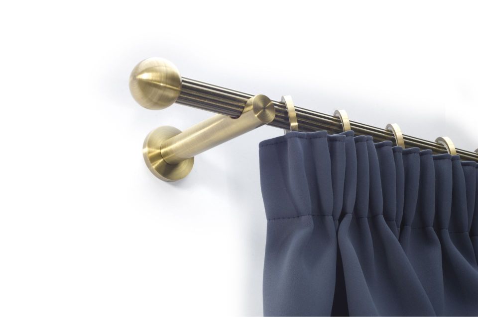 Držiak Modern jednoduchý Garníže farba: Antik, Pre tyče priemeru: 16mm