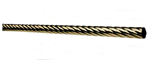 Tyč kovová Twisted priemer 19mm 2,40m Farba: Antik