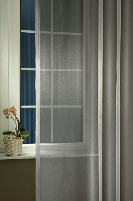 Záclona na mieru organza Mira farba 44 strieborná Dĺžka: 245, Šírka: 400