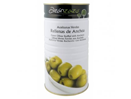 aceitunas rellenas de anchoa 280 300 i lata 2 kg