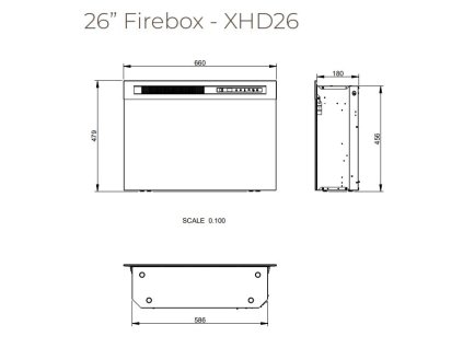 dimplex xhd28l electric firebox front