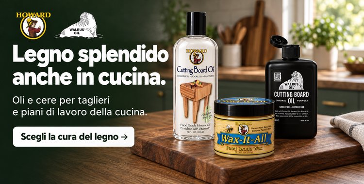 Howard, Walrus Oil oli e cere per il contatto con gli alimenti