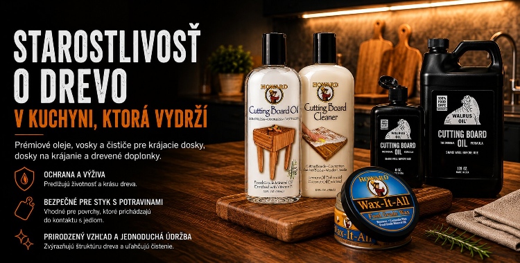 Howard oleje a vosky pro styk s potravinami