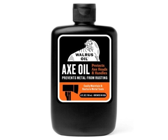 Walrus Oil Axe Oil 118 ml – přírodní olej na ochranu seker, nožů a kovových nástrojů proti korozi