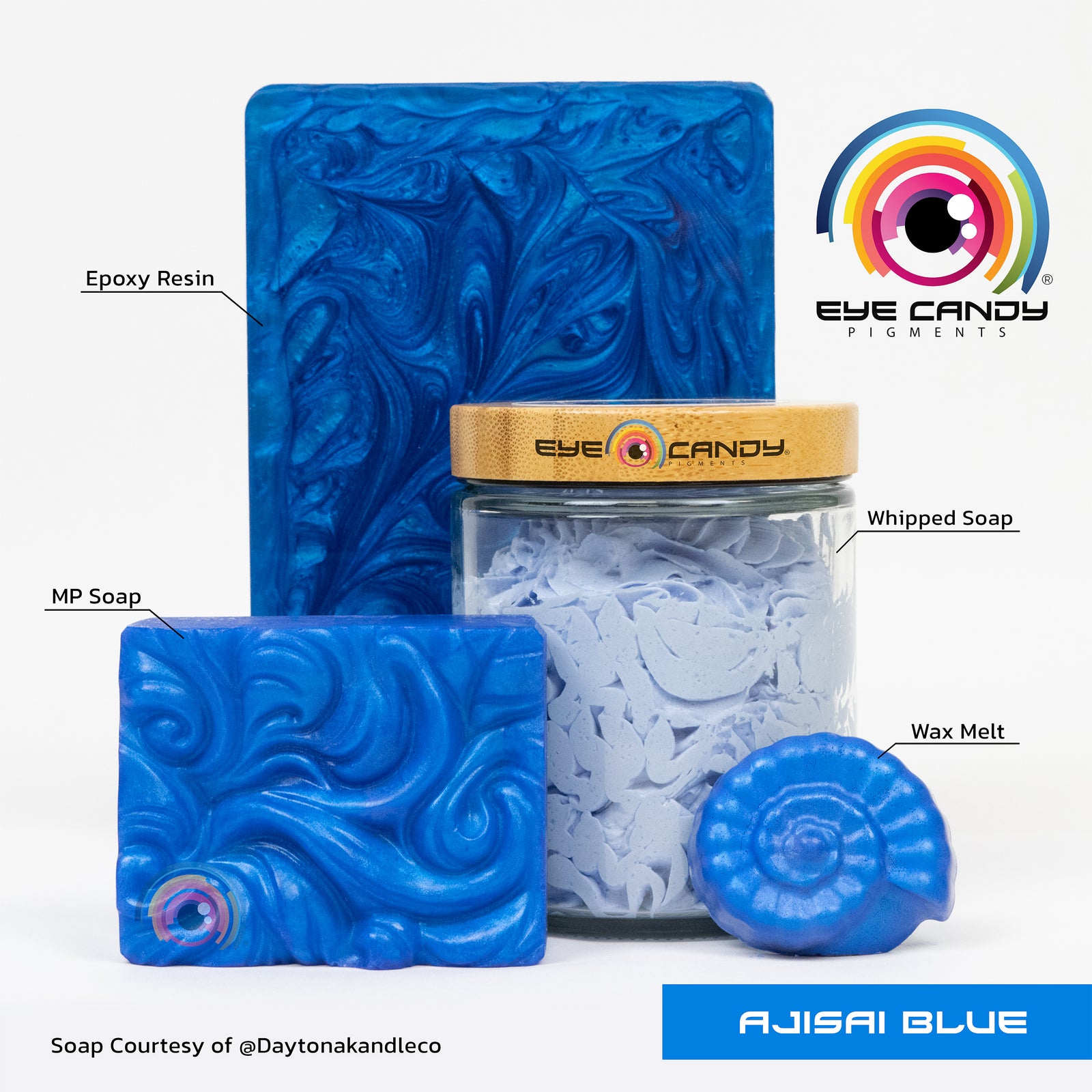 Pigment Ajisai Blue pro mýdla a svíčky