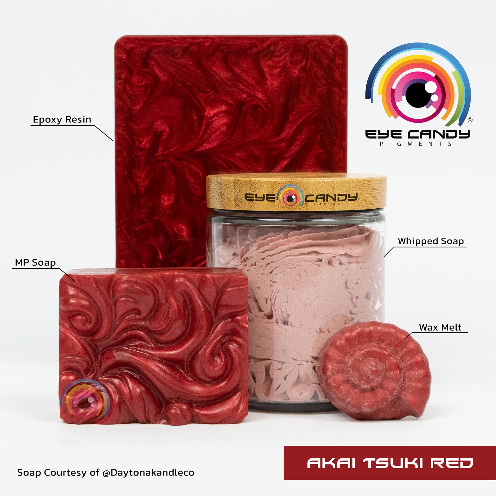 Pigment Akai Tsuki Red pro mýdla a svíčky