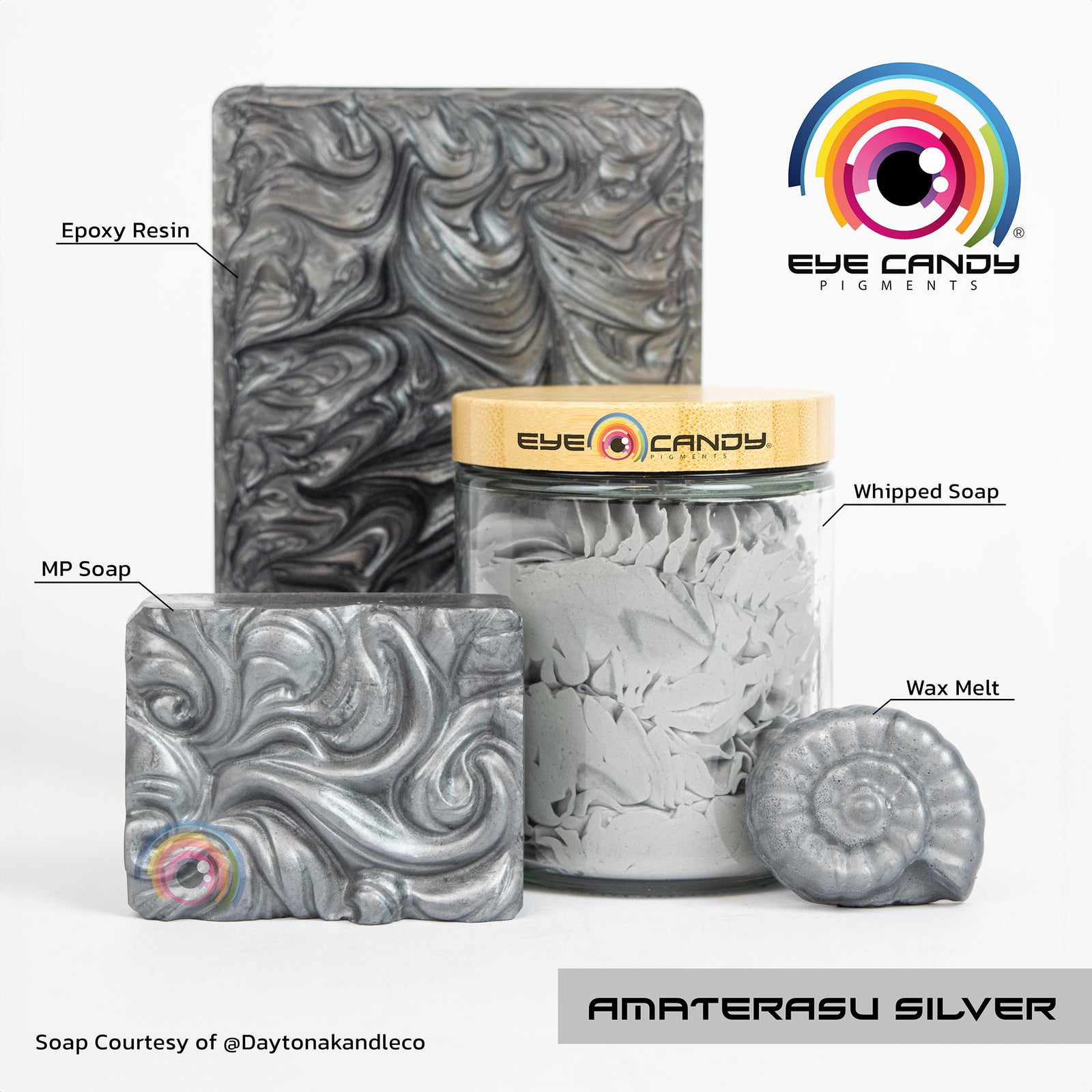 Pigment Amaterasu Silver pro mýdla a svíčky
