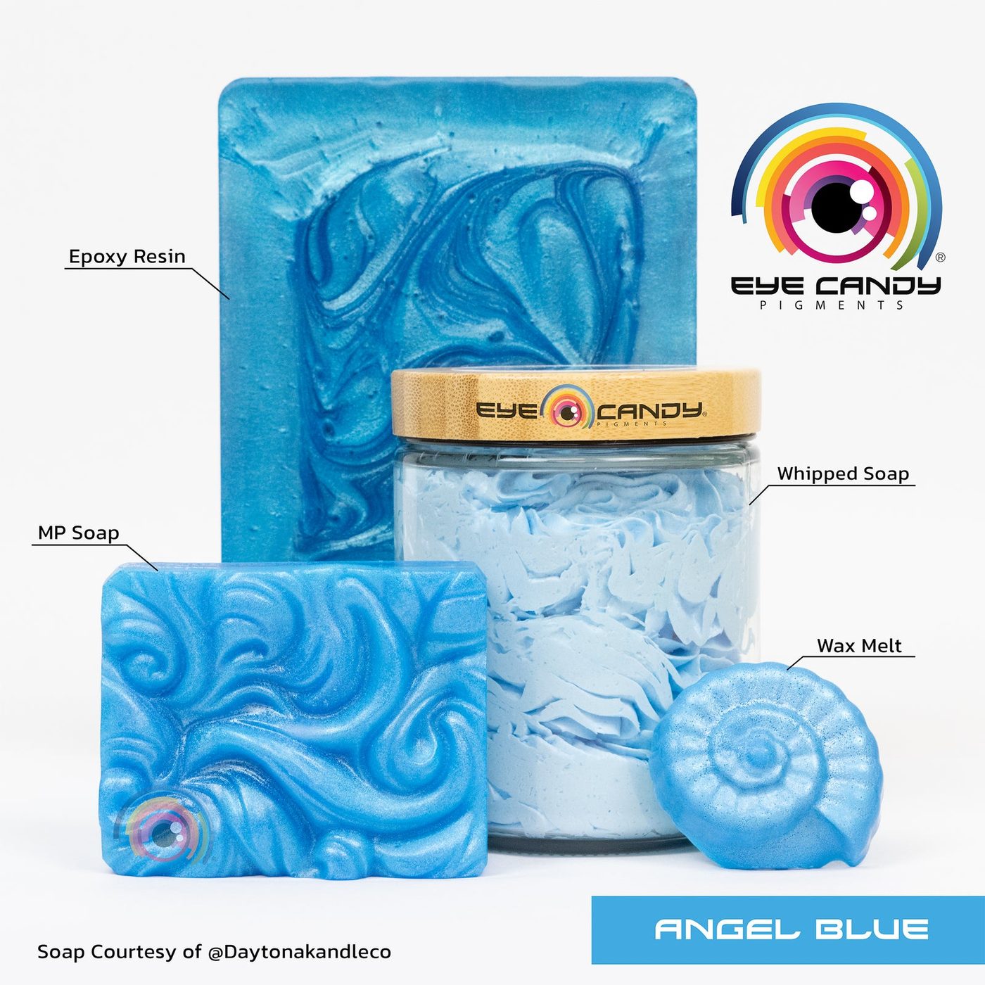 Pigment Angel Blue pro mýdla a svíčky