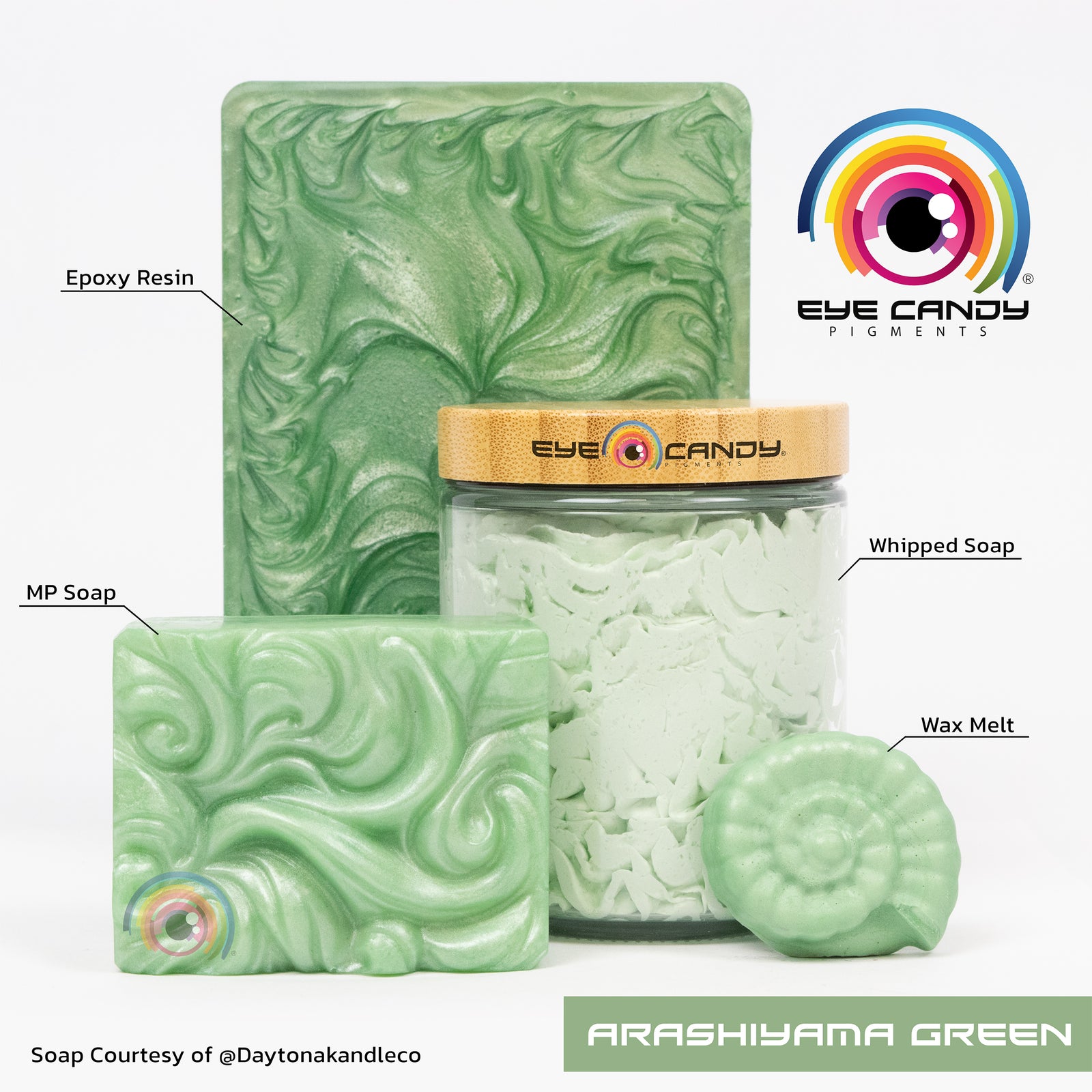 Pigment Arashiyama Green pro mýdla a svíčky