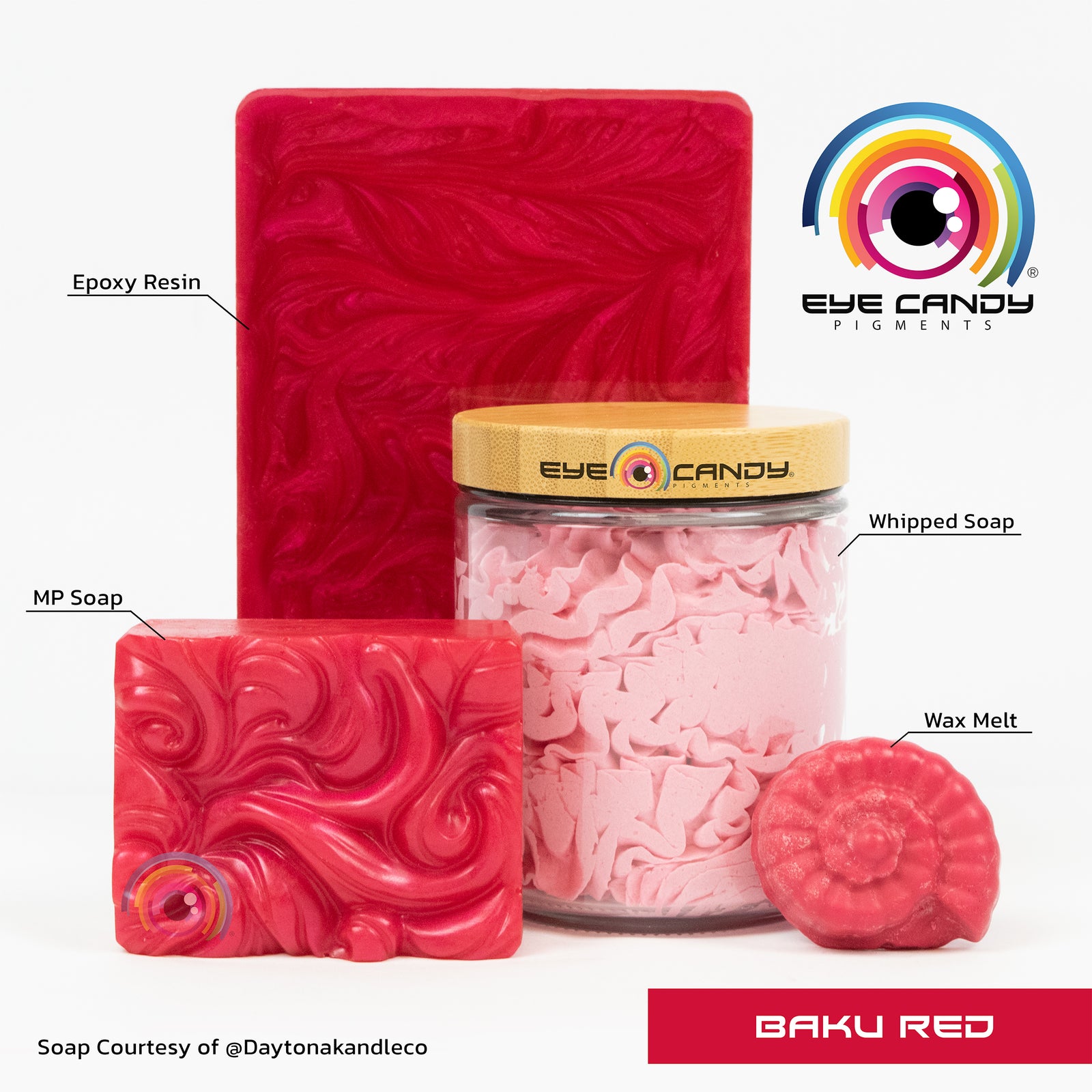 Pigment Baku Red pro mýdla a svíčky