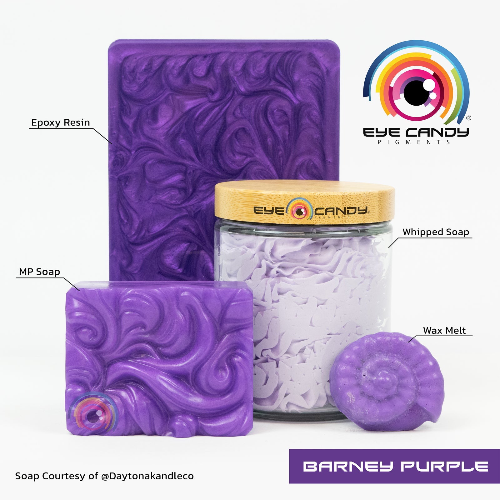Pigment Barney Purple pro mýdla a svíčky