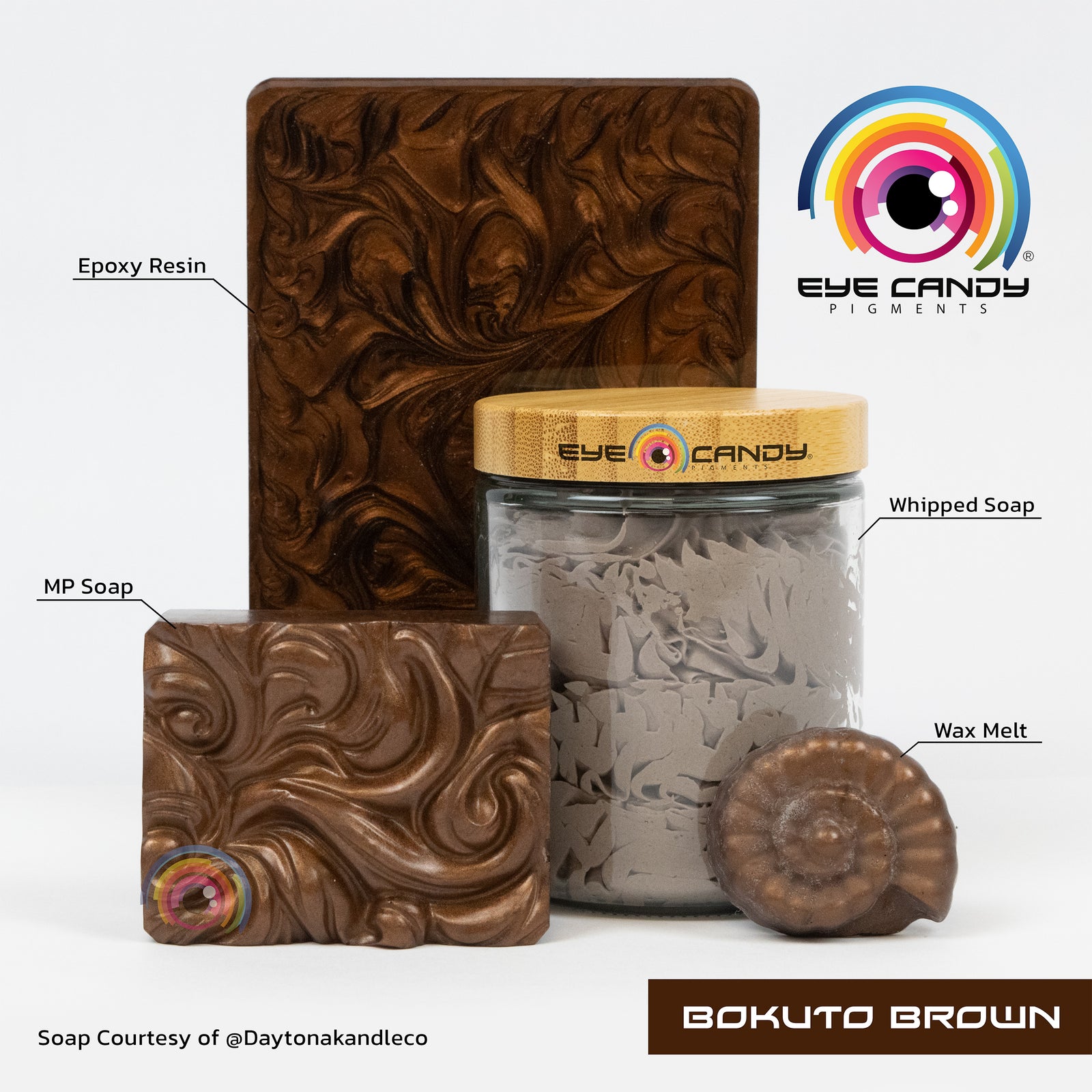 Pigment Bokuto Brown pro mýdla a svíčky
