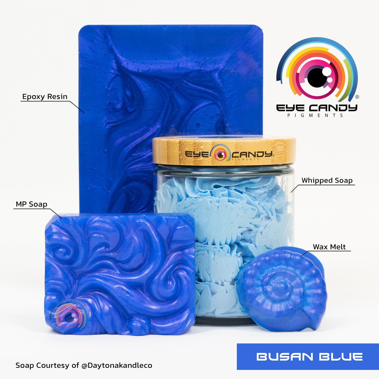 Pigment Busan Blue pro mýdla a svíčky