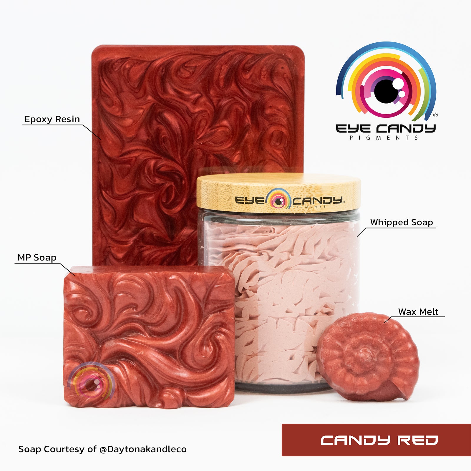 Pigment Candy Red pro mýdla a svíčky