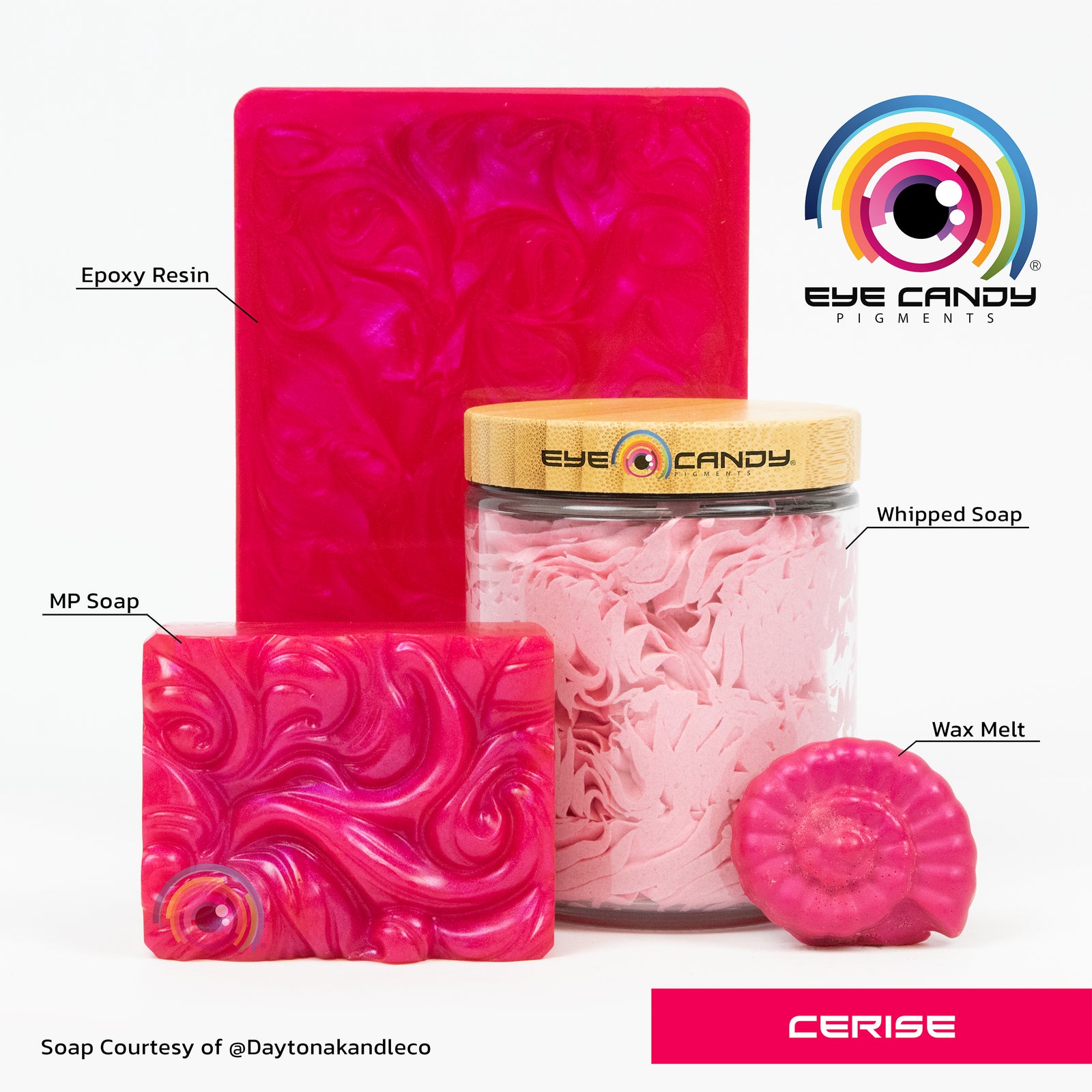 Pigment Cerise pro mýdla a svíčky
