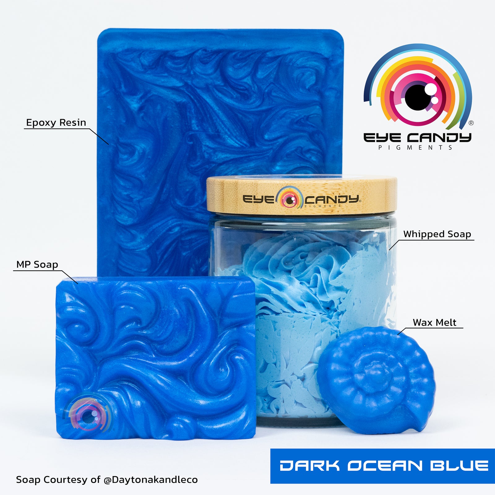 Pigment Dark Ocean Blue pro mýdla a svíčky