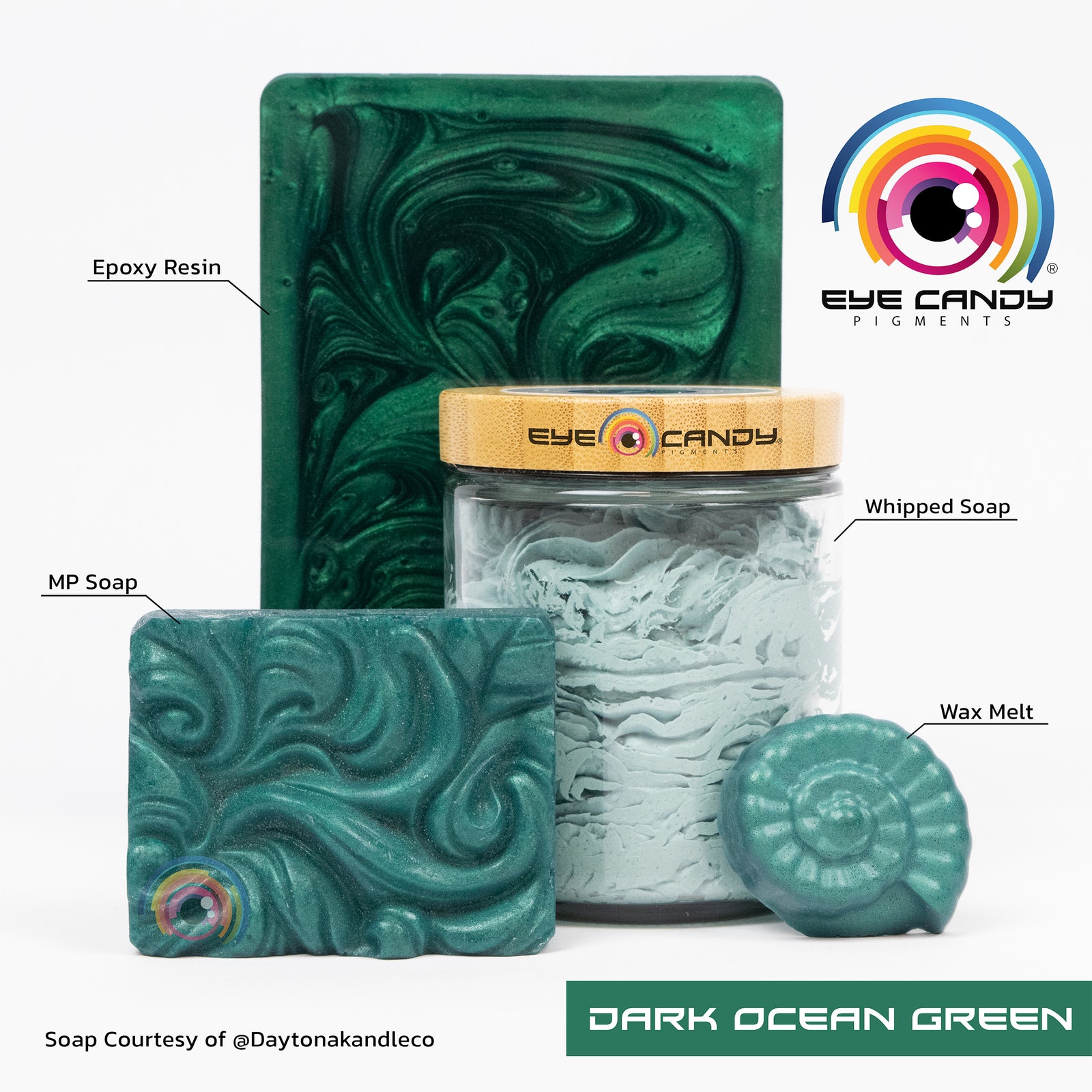 Pigment Dark Ocean Green pro mýdla a svíčky