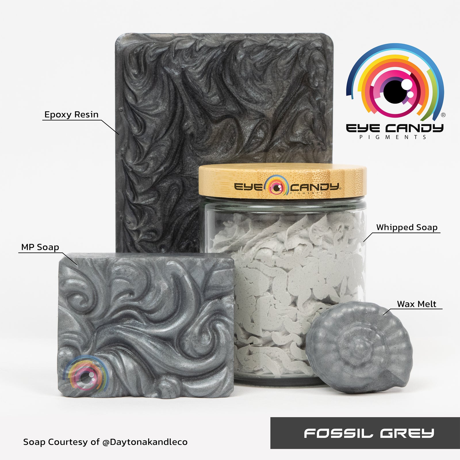 Pigment Fossil Grey pro mýdla a svíčky