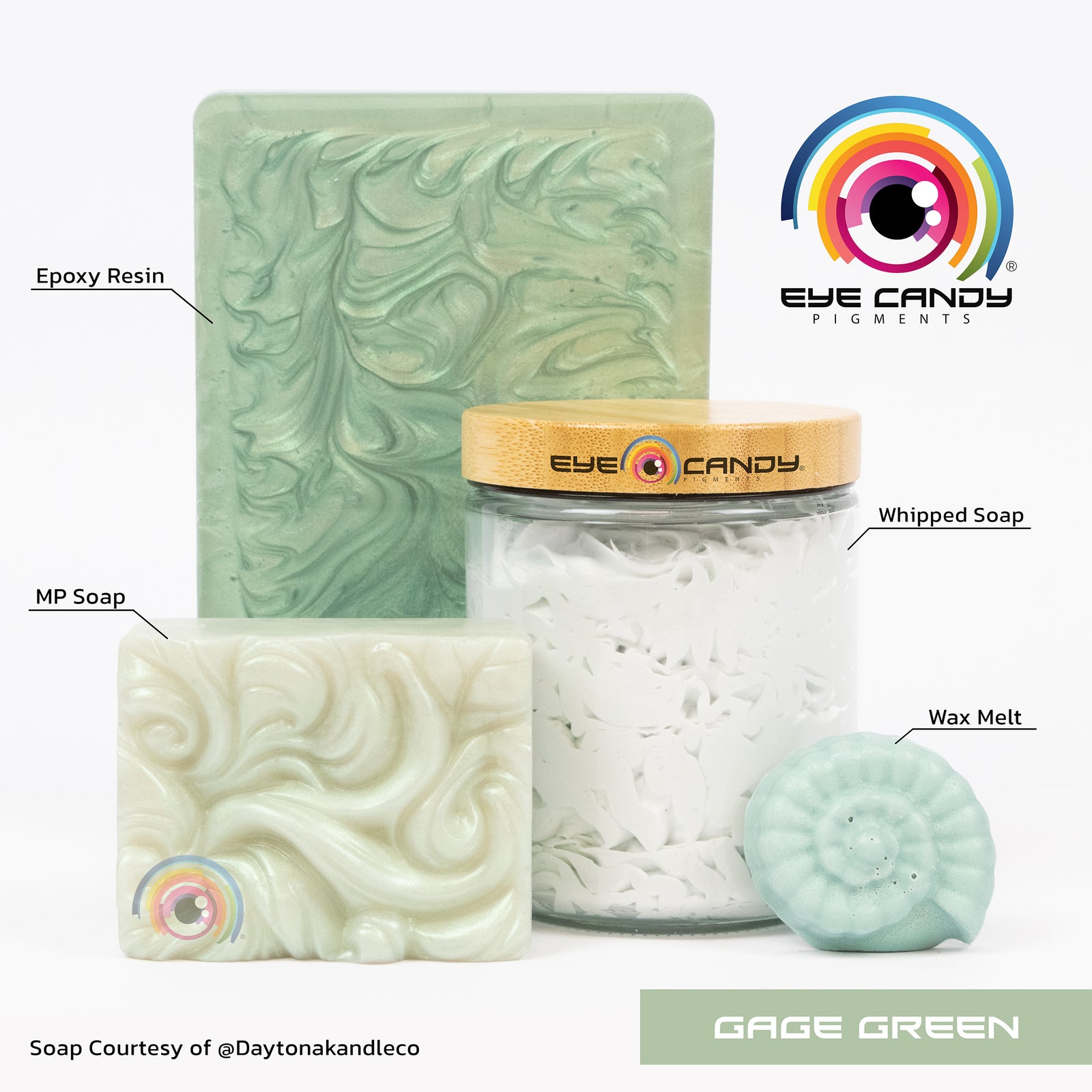Pigment Gage Green pro mýdla a svíčky