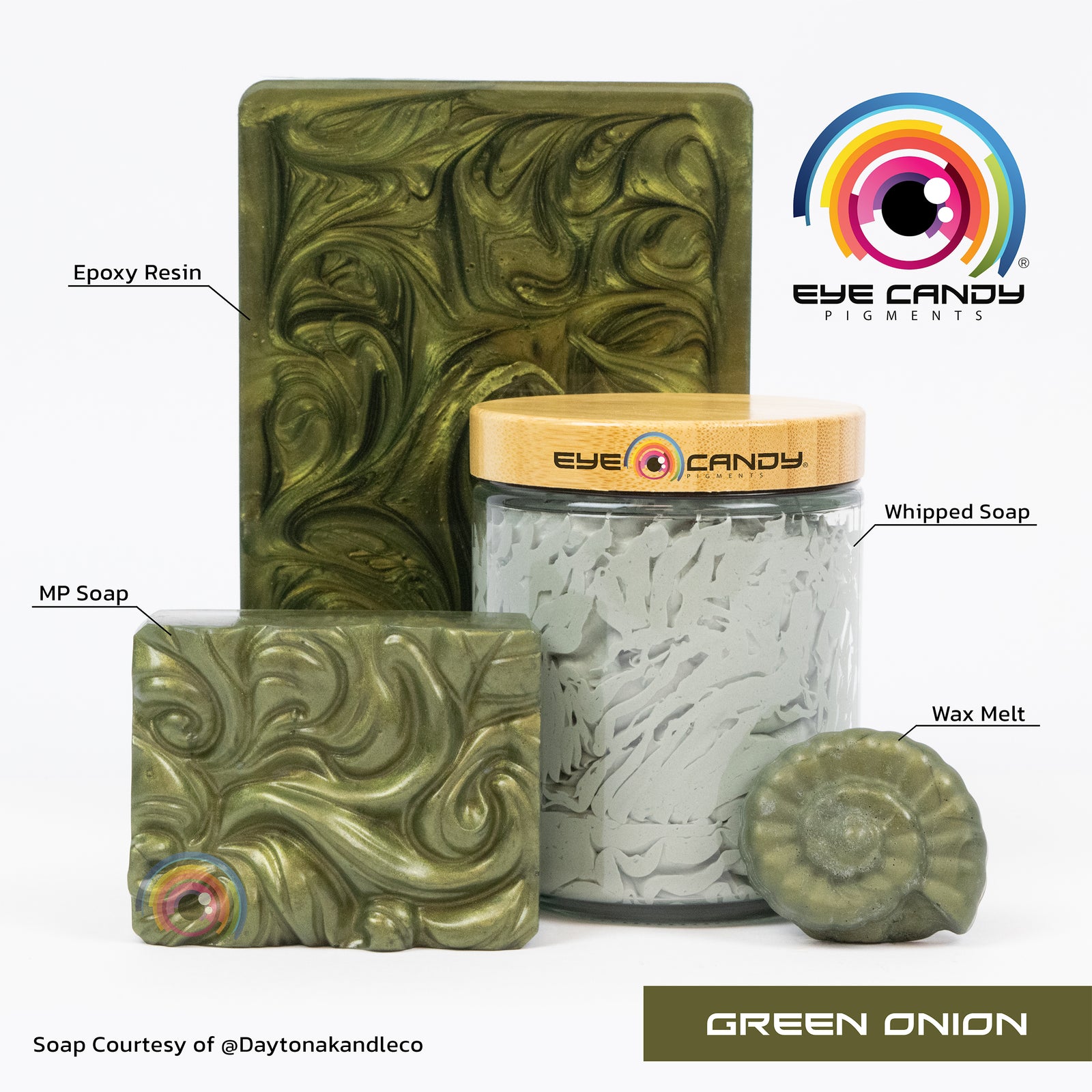 Pigment Green Onion pro mýdla a svíčky