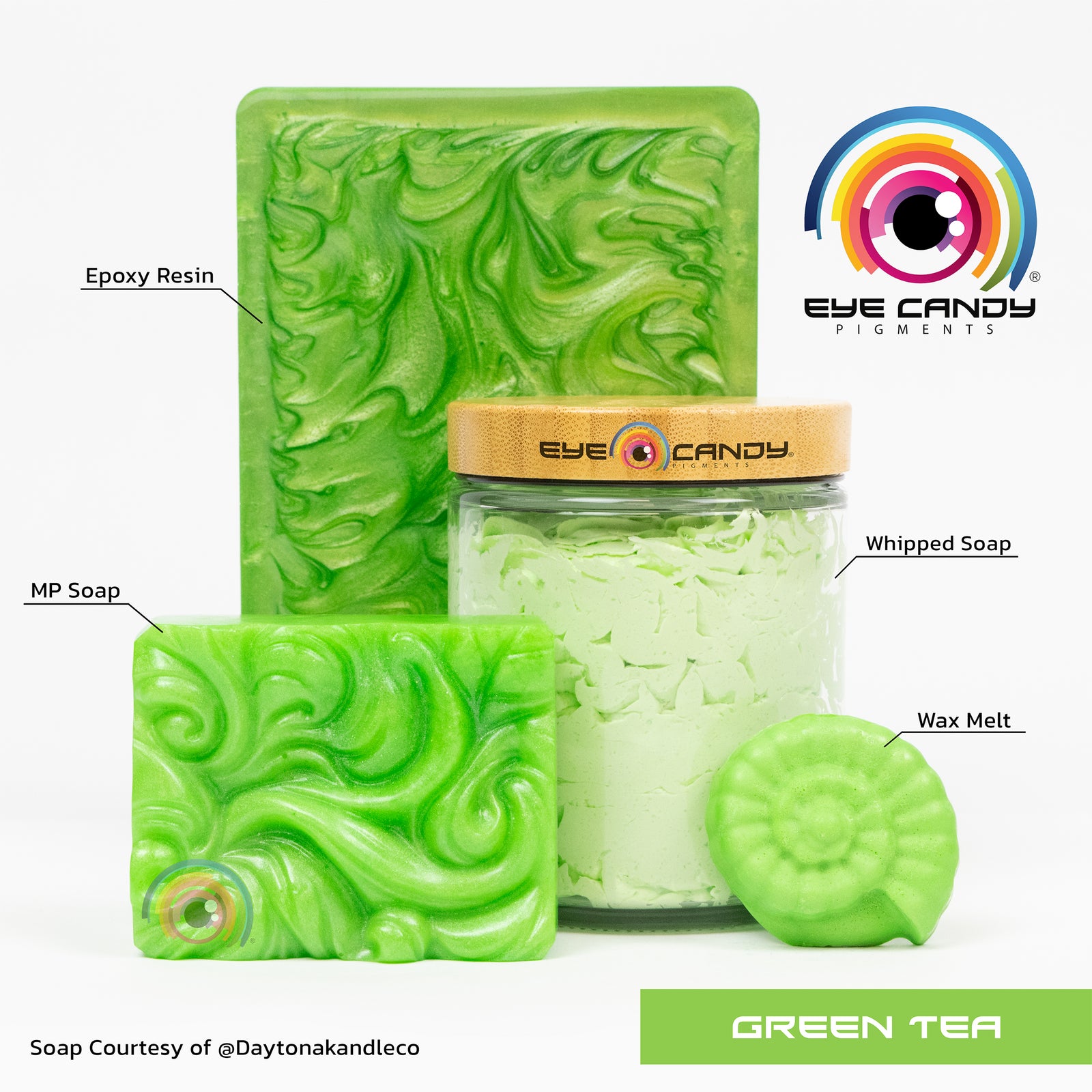 Pigment Green Tea pro mýdla a svíčky