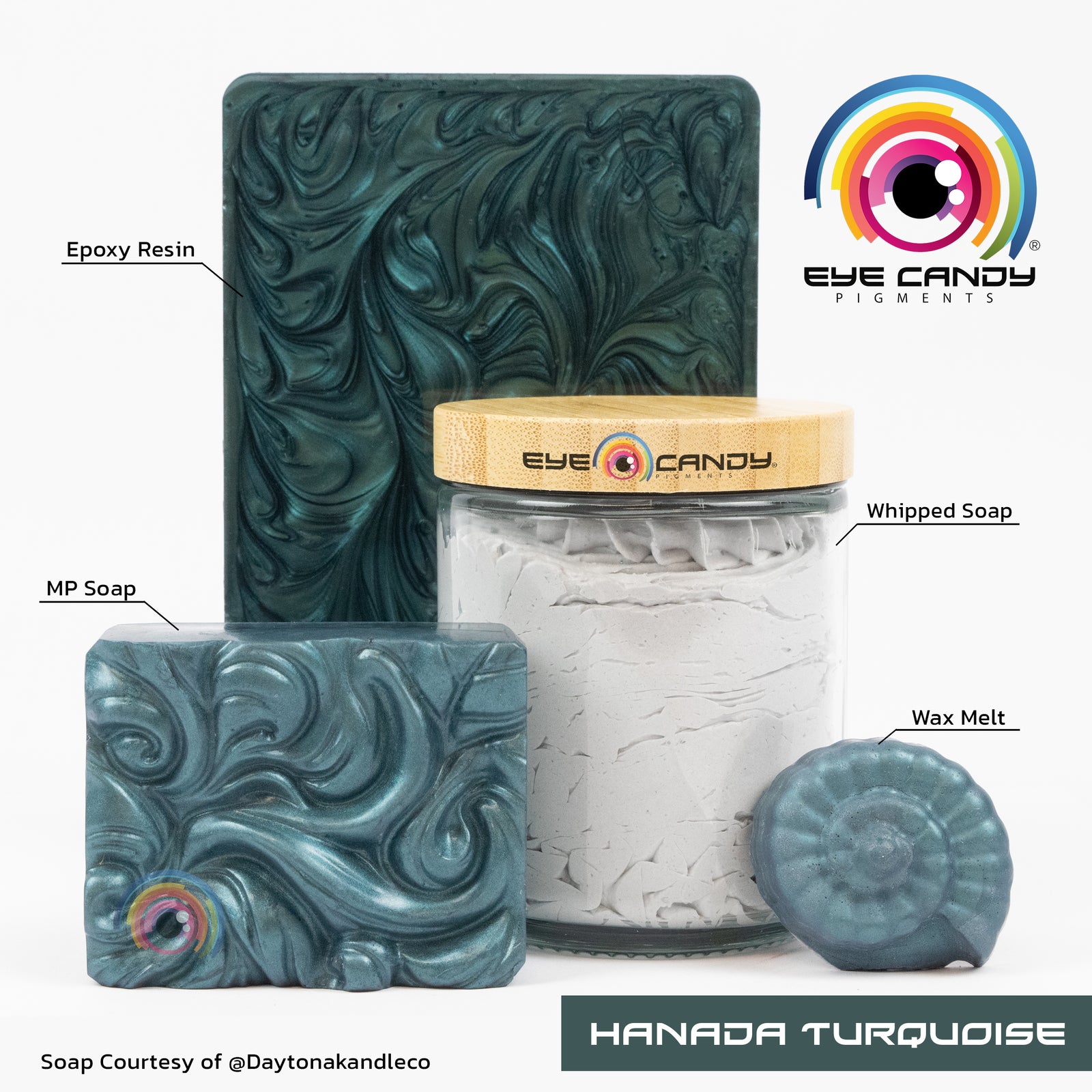 Pigment Hanada Turquoise pro mýdla a svíčky